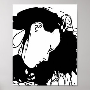 Halte ihr Haar zurück Poster