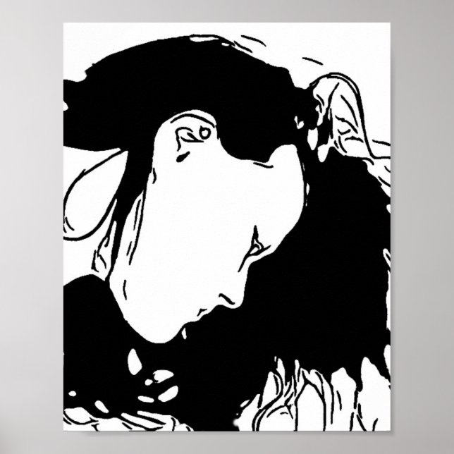 Halte ihr Haar zurück Poster (Vorne)