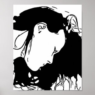 Halte ihr Haar zurück Poster