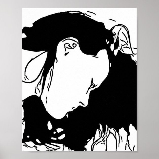 Halte ihr Haar zurück Poster (Vorne)