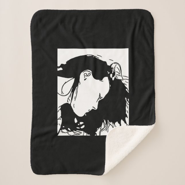 Halte ihr Haar zurück Sherpadecke (Vorderseite)