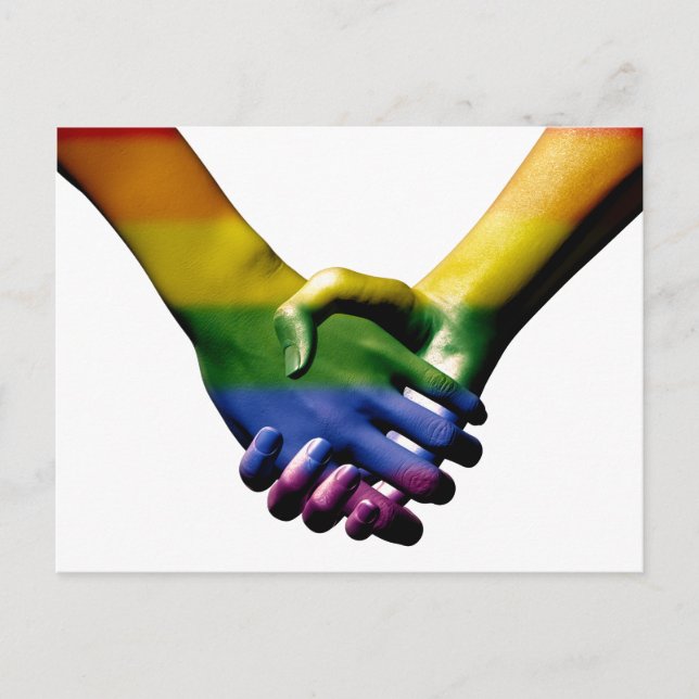 Haltegriffe von Gays Pride Postkarte (Vorderseite)