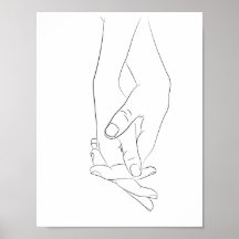 Haltehandschuhe Minimal Line Art Niedlich Einfache