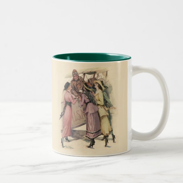 Halten der E-Mail Zweifarbige Tasse (Rechts)