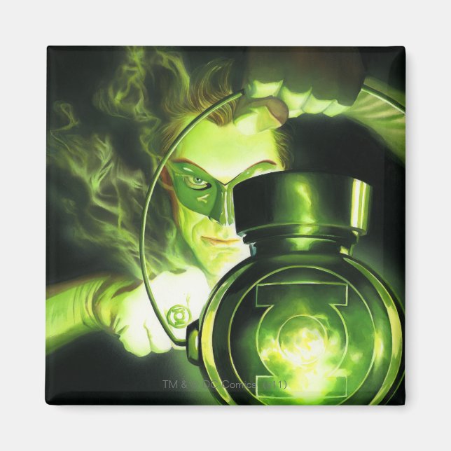 Halten der grünen Laterne Magnet (Vorne)