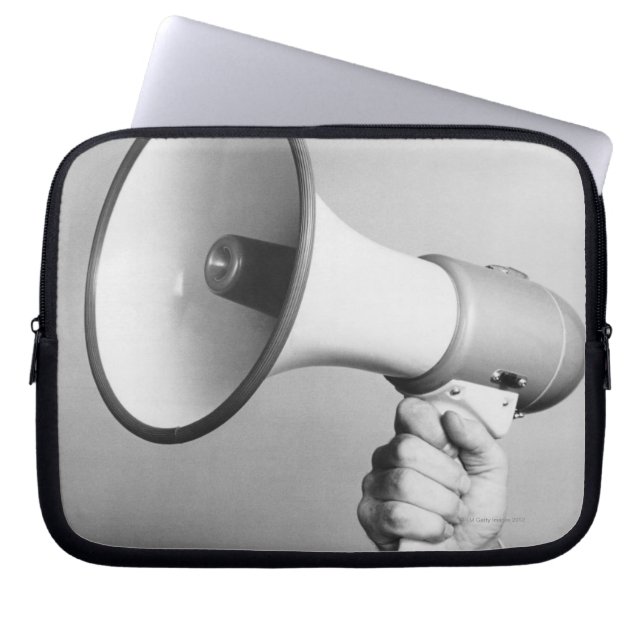 Halten der Hand Laptopschutzhülle (Vorderseite)