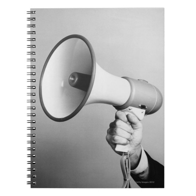 Halten der Hand Notizblock (Vorderseite)