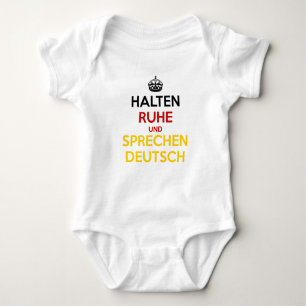Halten Ruhe und SpæDeutsch Baby Strampler