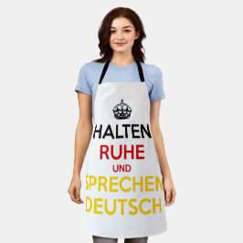 Halten Ruhe und SpæDeutsch Schürze
