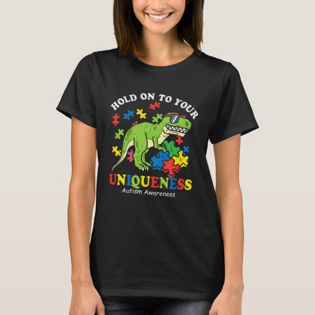 Halten Sie an Ihrer Einzigartigkeit fest Trex Puzz T-Shirt (Vorderseite)