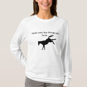 halten Sie auf die Sachen Sie lange Hülse der T-Shirt