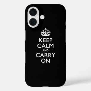 HALTEN SIE CALM UND BEFÖRDERN SIE SICH AUF Solid B iPhone 16 Hülle