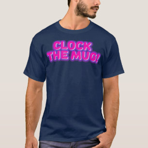 Halten Sie den Tasse-Drag-Lüfter auf rosa. T-Shirt