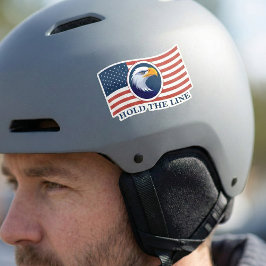 Halten Sie die Linie, amerikanische Flagge und Adl Aufkleber