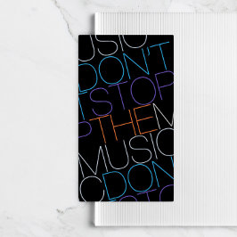 HALTEN SIE DIE MUSIK DJ Musician Band NICHT AUF Visitenkarte