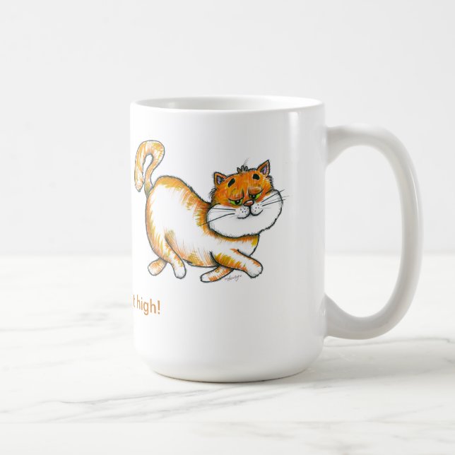 Halten Sie es hohe königliche Katzen-Kaffeetasse Tasse (Rechts)