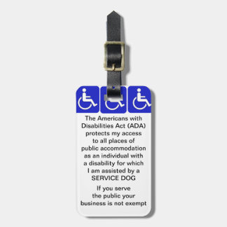 Halten Sie Hund-ADA-Gesetzesumbau instand Gepäckanhänger