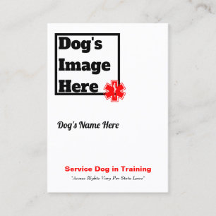 Halten Sie Hund in der Trainings-Trading Card Visitenkarte
