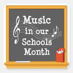 Halten Sie Ihre Musik fest Quadratischer Aufkleber