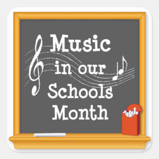 Halten Sie Ihre Musik fest Quadratischer Aufkleber