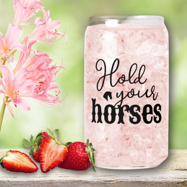Halten Sie Ihre Pferde südlich Zitat stilvoll schw Dosenglas (Hold Your Horses Southern Quotes Custom Drinkware)
