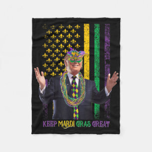 Halten Sie Mardi Gras großartig lustig Trump Mardi Fleecedecke