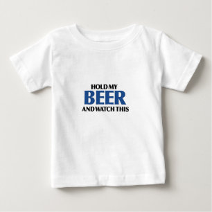 Halten Sie mein Bier (den blauen Bomber) Baby T-shirt