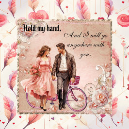 Halten Sie meine Hand Romantischer Valentinstag Co Feiertagskarte