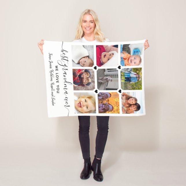 Halten Sie Sake mit Liebe 9-FotoCollage verbunden Fleecedecke (Beispiel)