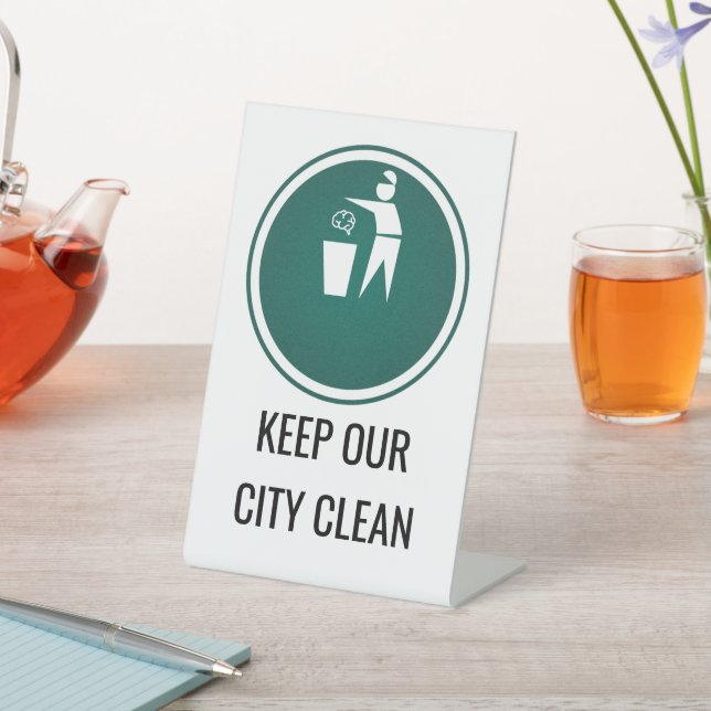 HALTEN SIE UNSERE STADT CLEAN SOCKELSCHILD (In SItu)