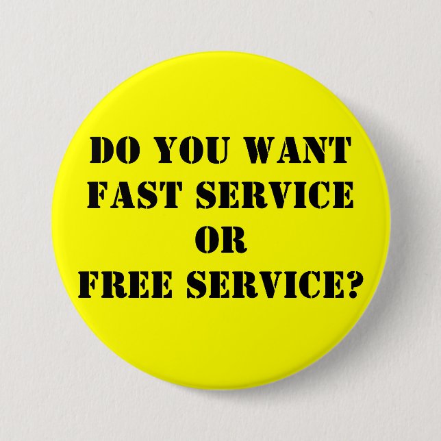 Halten Sie wantFAST serviceORFREE instand? Button (Vorderseite)