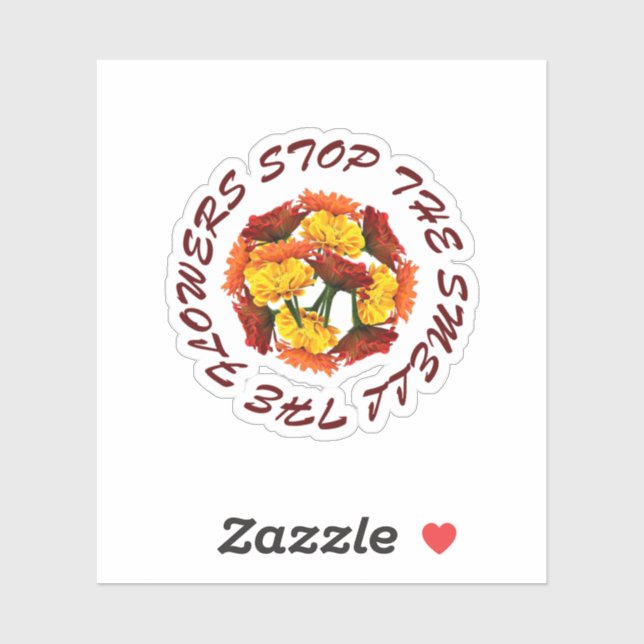 halten und riechen die Blume Aufkleber (Blatt)