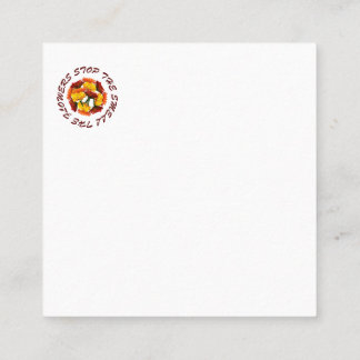 halten und riechen die Blume Quadratische Visitenkarte