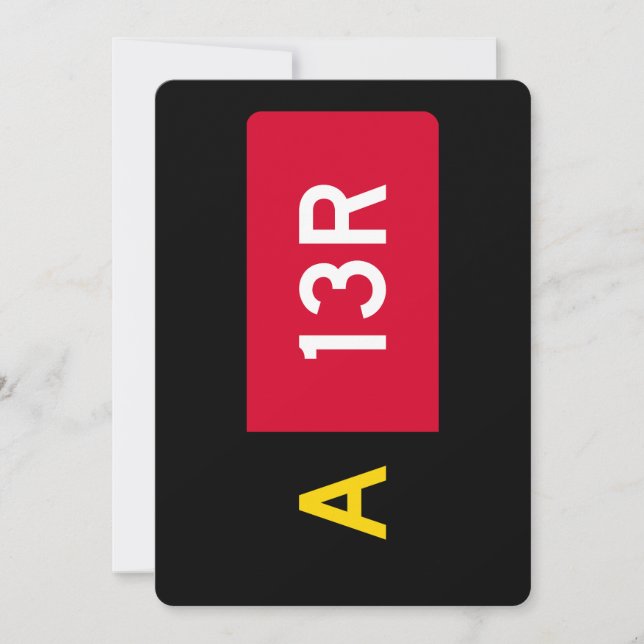 Haltepunkt Zeichen A13R Feiertagskarte (Vorderseite)