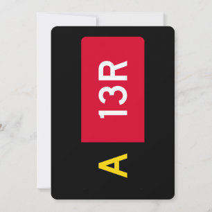 Haltepunkt Zeichen A13R Feiertagskarte