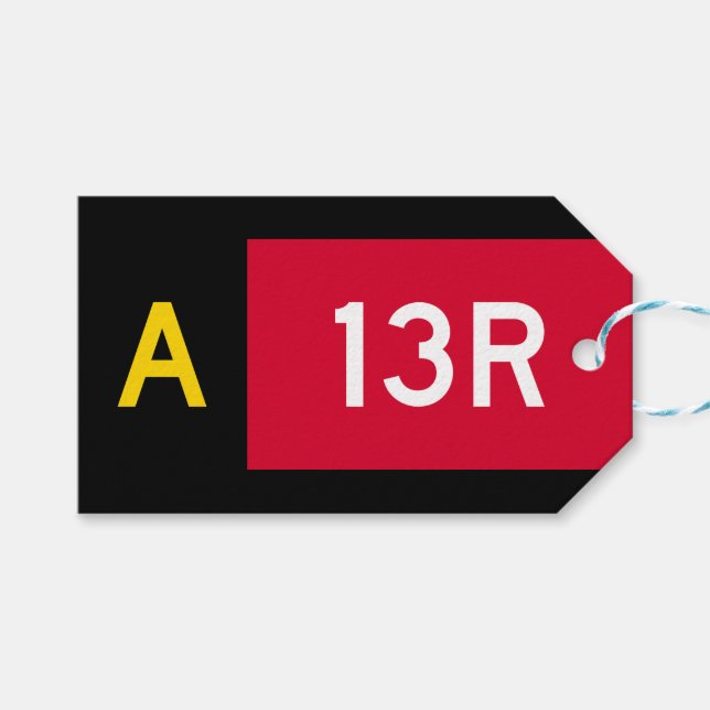 Haltepunkt Zeichen A13R Geschenkanhänger (Vorderseite (Horizontal))