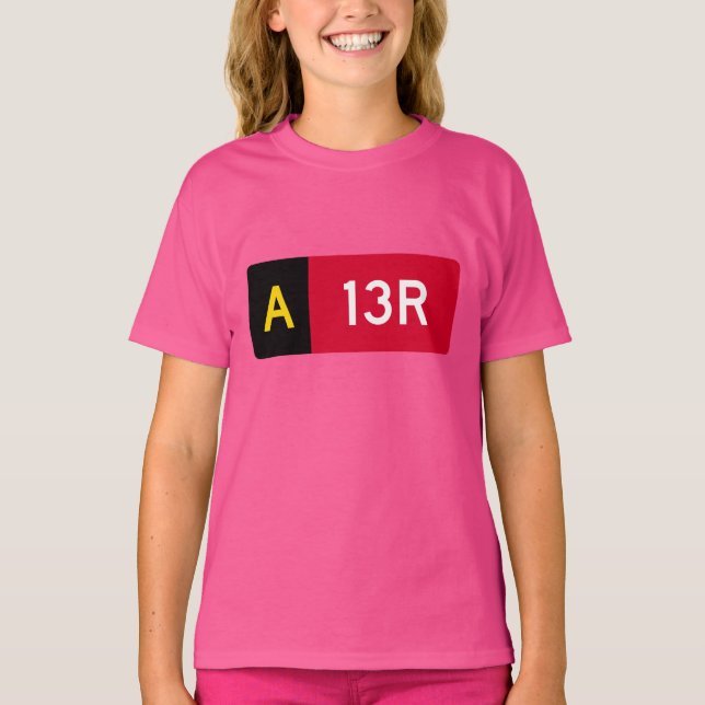 Haltepunkt Zeichen A13R T-Shirt (Vorderseite)