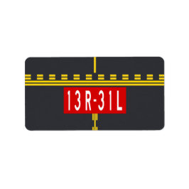 Haltepunktmarkierung 13R-31L Adressaufkleber