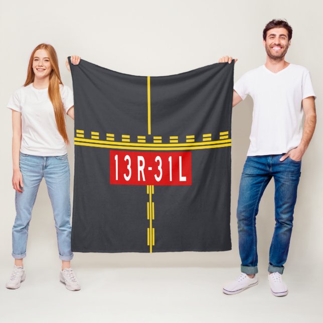 Haltepunktmarkierung 13R-31L Fleecedecke (Beispiel)