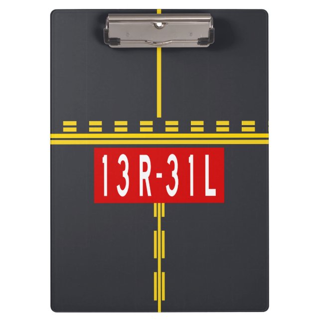 Haltepunktmarkierung 13R-31L Klemmbrett (Vorderseite)