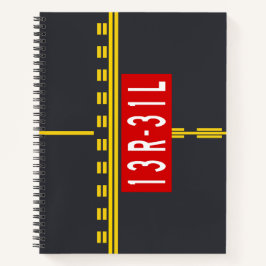 Haltepunktmarkierung 13R-31L Notizbuch