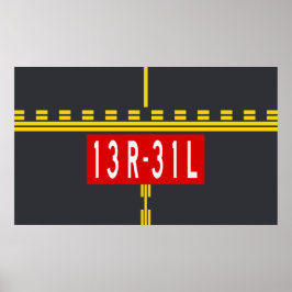 Haltepunktmarkierung 13R-31L Poster