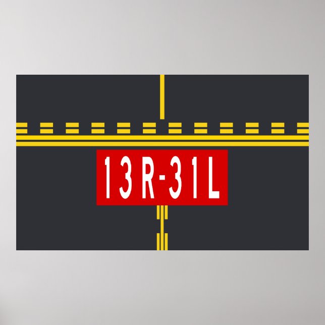 Haltepunktmarkierung 13R-31L Poster (Vorne)