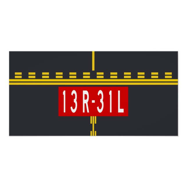 Haltepunktmarkierung 13R-31L Poster (Vorderseite)