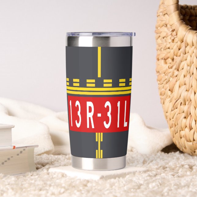 Haltepunktmarkierung 13R-31L Thermobecher (Wohnzimmer)