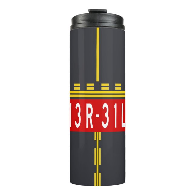 Haltepunktmarkierung 13R-31L Thermosbecher (Vorderseite)