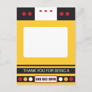 Halter für Dankeschön-Geschenke für Busfahrer Postkarte