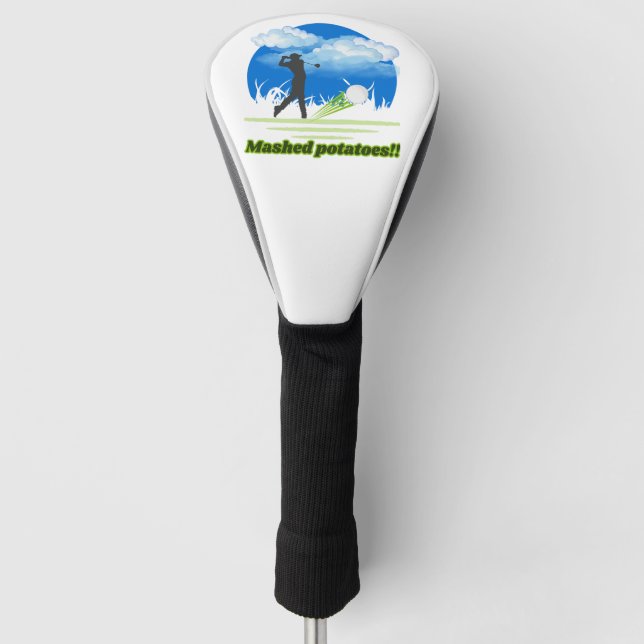 Halter für Golfschläger aus Holz mit Mashed Potato Golf Headcover (Vorderseite)