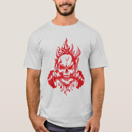 Haltere_Muskulatur_Kopf_Tod_Flamme_Blut_Tropf_S T-Shirt