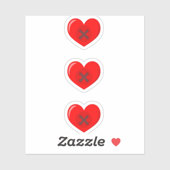 Halterungen für Herz Aufkleber (Blatt)